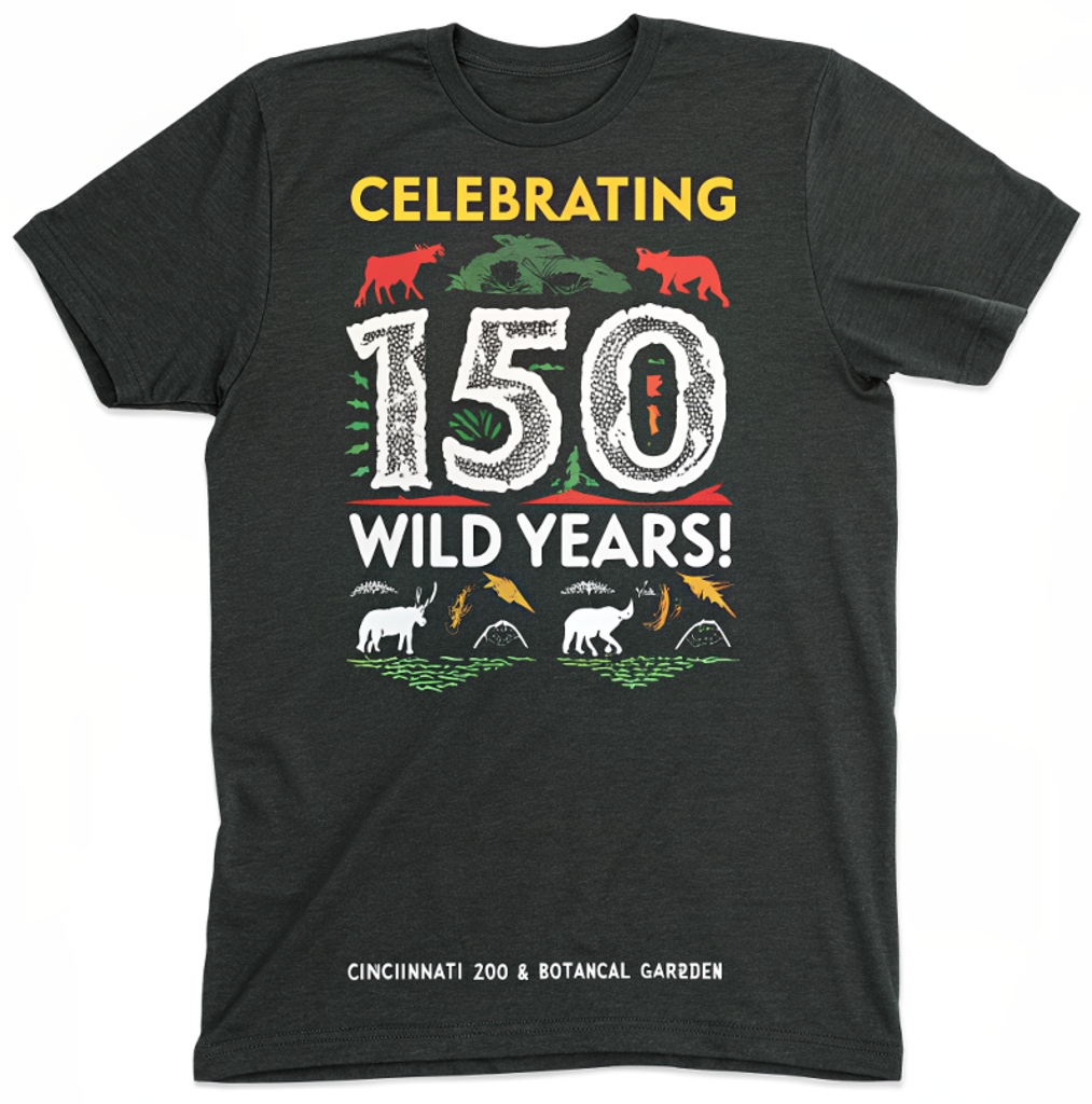Celebrating 150 Wild Years Tee – Cincinnati Zoo & Botanical Garden