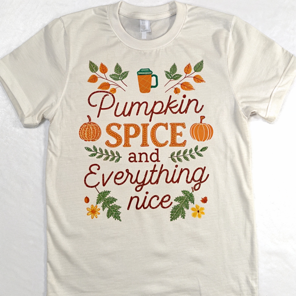 Pumpkin Spice & Everything Nice Autumn T-Shirt